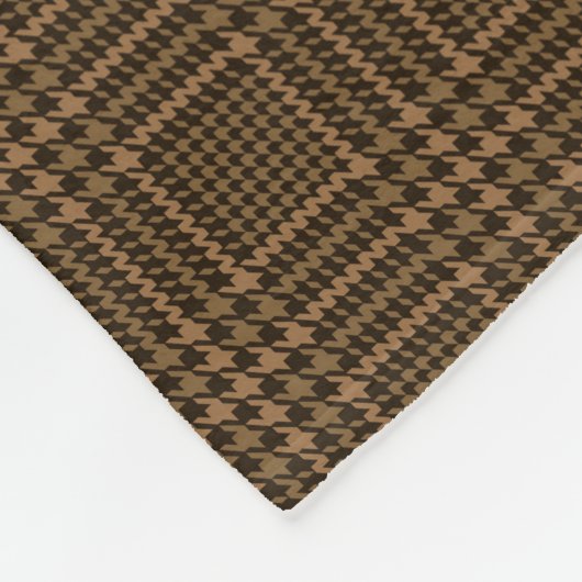 Brown Glen Check Houndstooth Pset Pattern Fleece Deken (Hoek)