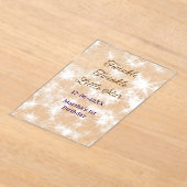 Brown glitter twinkle twinkle little star birthday acryl uitnodigingen (Laagn)