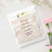 Brown glitter twinkle twinkle little star birthday bedankzakje (Gezegeld)