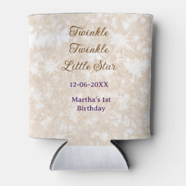 Brown glitter twinkle twinkle little star birthday blikjeskoeler