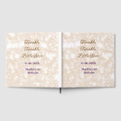 Brown glitter twinkle twinkle little star birthday gastenboek (Volledig)