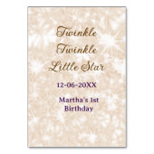 Brown glitter twinkle twinkle little star birthday kaart (Achterkant)