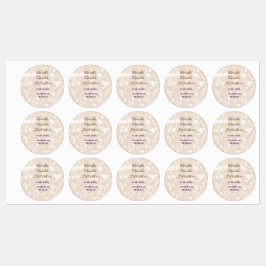 Brown glitter twinkle twinkle little star birthday labels