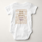 Brown glitter twinkle twinkle little star birthday romper (Achterkant)