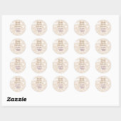 Brown glitter twinkle twinkle little star birthday ronde sticker (Vel)