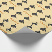 Brown Gold Cowboy Bucking Horse Cadeaupapier (Hoek)