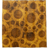 Brown Gold Grunge Steampunk Pattern Showgordijn Douchegordijn (Voorkant)