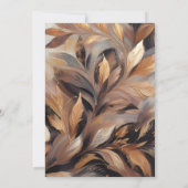 Brown & Gold Love & Commitment Ceremony Kaart (Achterkant)