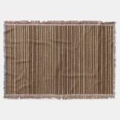 Brown Gold Stripes Christmas Deken (Voorkant)