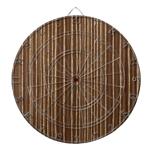 Brown Gold Stripes Dartbord (Voorkant)