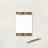Brown Gold Stripes Post-it® Notes (Op bureau)