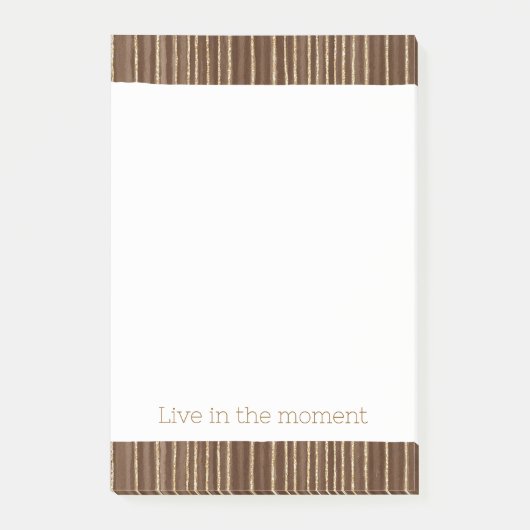 Brown Gold Stripes Post-it® Notes (Voorkant)