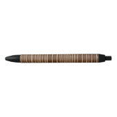Brown Gold Stripes Zwarte Inkt Pen (Voorkant)