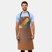 BROWN GOLD TEAL BLUE FALL GEOMETRIC PATTERN SCHORT (Gedragen)