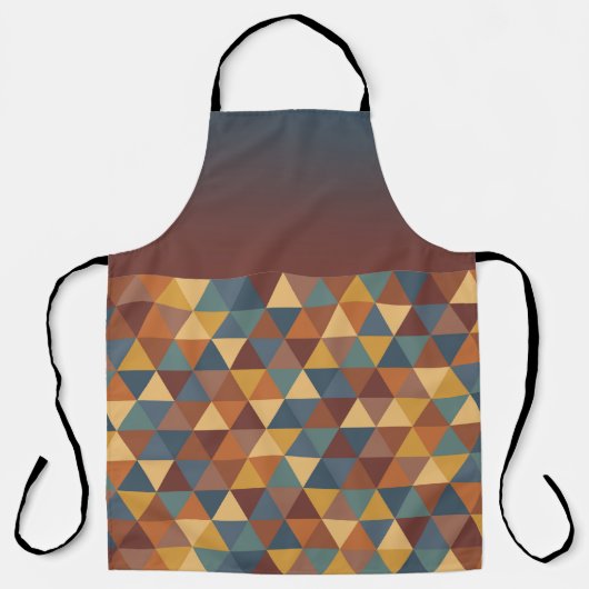 BROWN GOLD TEAL BLUE FALL GEOMETRIC PATTERN SCHORT (Voorkant)