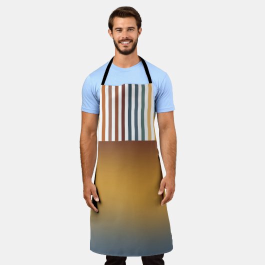 BROWN GOLD TEAL BLUE FALL GEOMETRIC PATTERN SCHORT (Gedragen)