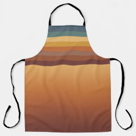 BROWN GOLD TEAL BLUE FALL GEOMETRIC PATTERN SCHORT