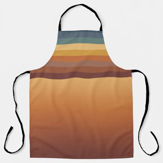 BROWN GOLD TEAL BLUE FALL GEOMETRIC PATTERN SCHORT (Voorkant)