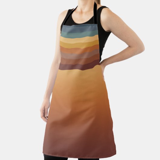 BROWN GOLD TEAL BLUE FALL GEOMETRIC PATTERN SCHORT (Insitu)