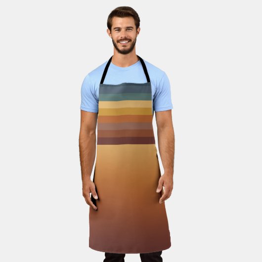 BROWN GOLD TEAL BLUE FALL GEOMETRIC PATTERN SCHORT (Gedragen)