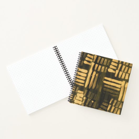 Brown Gold Tribal Marks Sketchbook Bullet Journal Notitieboek (Binnen)