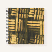 Brown Gold Tribal Marks Sketchbook Bullet Journal Notitieboek (Voorkant)