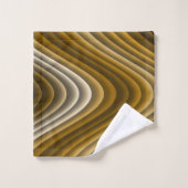 Brown Gold Waves Classy & Chic Bad Handdoek (Wasdoekje)
