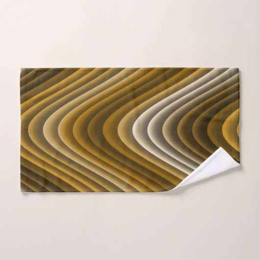 Brown Gold Waves Classy & Chic Bad Handdoek (Handdoek)