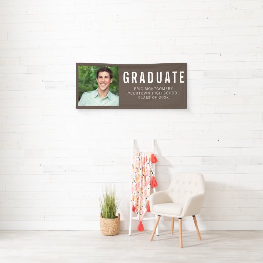 Brown Graduation Party Foto Spandoek (Insitu)