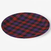 Brown Grady Tartan Papieren Bordje (Gekanteld)