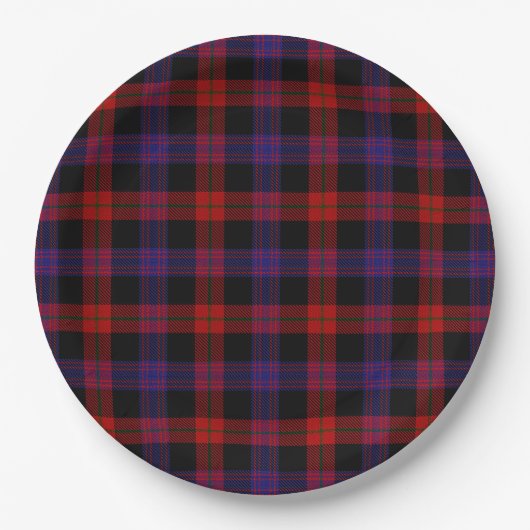 Brown Grady Tartan Papieren Bordje (Voorkant)