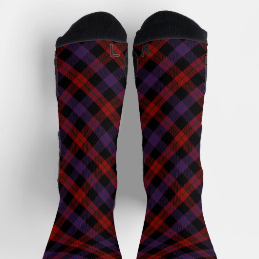 Brown Grady Tartan Plaid Pattern Sokken (Top)