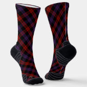 Brown Grady Tartan Plaid Pattern Sokken (Gebogen)