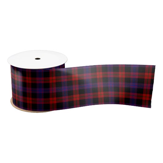 Brown Grady Tartan Satijnen Lint (Spoel)