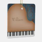 Brown Grand Piano Charming Musical Keepomwille Keramisch Ornament (Rechts)