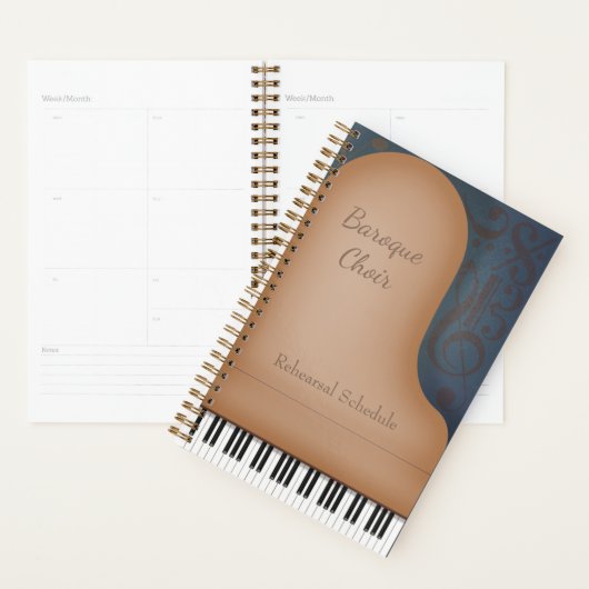 Brown Grand Piano Muziekleraar Student Uitvoerder Planner (Display)