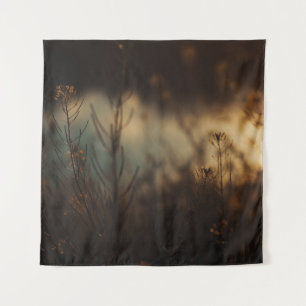 BROWN GRASS IN DICHT-UP FOTOGRAFIE WANDKLEED