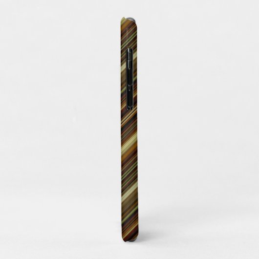 Brown Green and Gold Stripes Case-Mate iPhone Case (Achterkant/links)