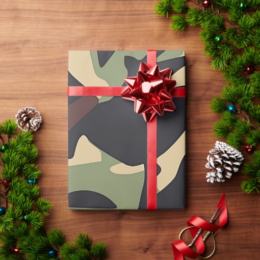 Brown Green Camo Cadeaupapier (Feestdagen Geschenken)