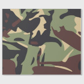 Brown Green Camo Cadeaupapier (Vlak)