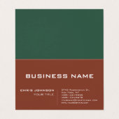 Brown Green Modern Contemmodern Company Visitekaartje (Buitenkant ongevouwen)