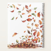 Brown Green Red Rustic Autumn Leaves Books 2025 Planner (Achterkant)