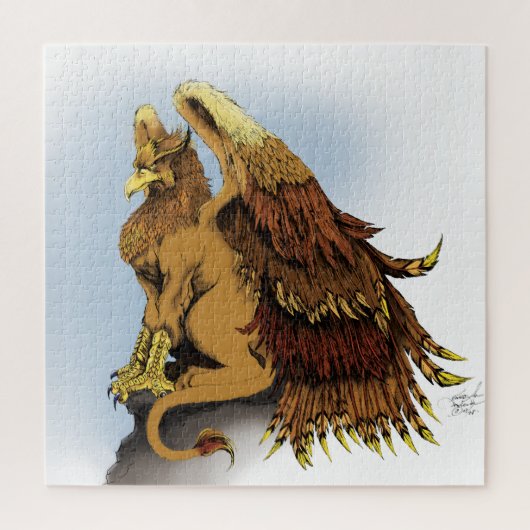 Brown Griffin Fantasy Legpuzzel (Verticaal)