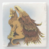 Brown Griffin Fantasy Stenen Onderzetter (Voorkant)
