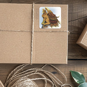 Brown Griffin Fantasy Vierkante Sticker