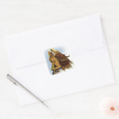 Brown Griffin Fantasy Vierkante Sticker (Envelop)