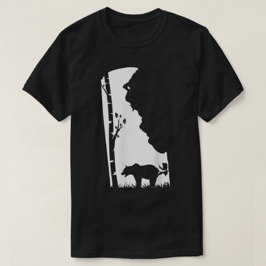 Brown Grizzly Bear Hunting - Delaware map Hunter T-shirt (Design voorkant)