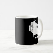 Brown Grizzly Bear Hunting - Wisconsin map Hunter Koffiemok (Voorkant rechts)