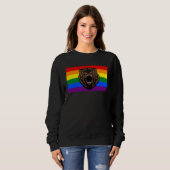 Brown Grizzly Bear Love Gay Pride Flag Wild Forest Trui (Voorkant volledig)