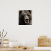 Brown Grizzly Beer Wildlife Foto Poster (Keuken)